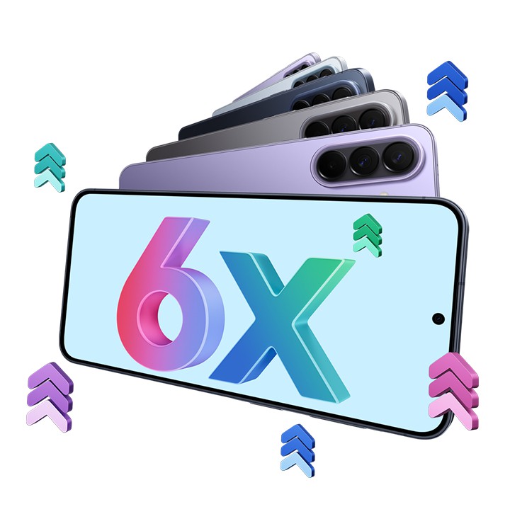 Zu sehen ist ein Galaxy A37 5G in Awesome Lavender von vorne. Auf seinem Display steht „6 x Betriebssystem-Updates“. Das Galaxy A37 5G bietet bis zu 6 Betriebssystem- und bis zu 6 Jahre Sicherheitsupdates.

